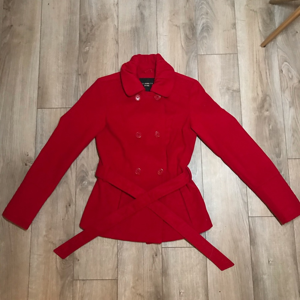 Macy’s Red Peacoat (Removable Hood)